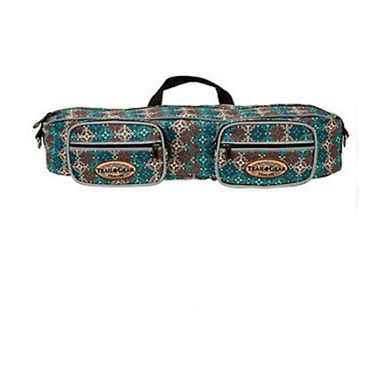 Weaver Leather - Turquoise Geometric Design Trail Gear Cantle Bag 15502-238