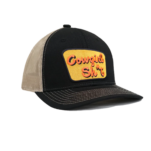 Cowgirl Sh*t - The 077 Black & Gold Snap Back Ladies Ball Cap