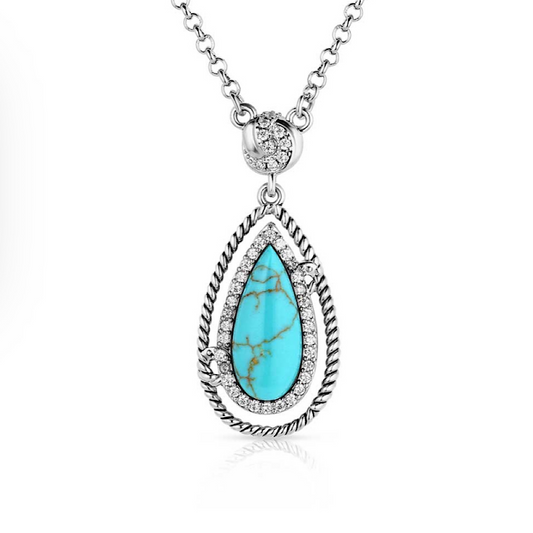 Nc-Tied&True Turquoise Necklace