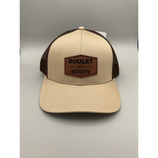 Boulet Boots Men’s Leather Patch Hats