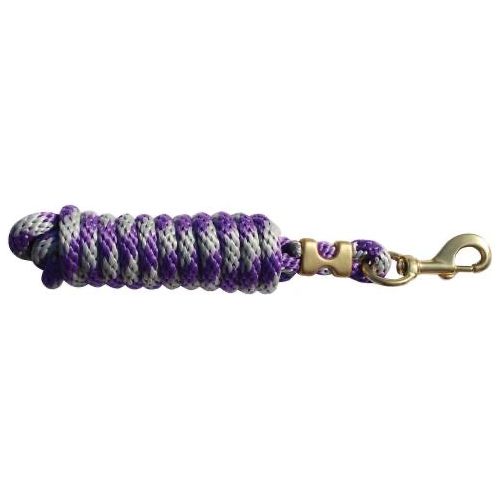 PC Poly Lead Rope 10’ Char/Purp