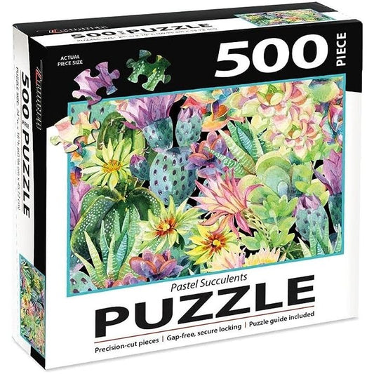 TL Turner - Pastel Succulents Puzzle 500pcs