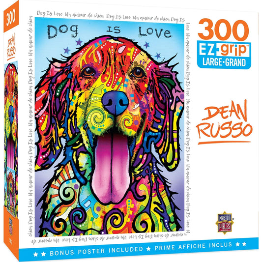 Dean Russo Dog is Love EZ Grip Large Jigsaw Puzzle 300pc 31821