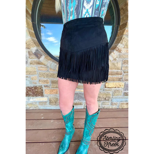 Ladies Sterling Kreek Fort Worth Fringe Skirt