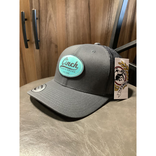 Cinch Grey Teal Patch Snap Back