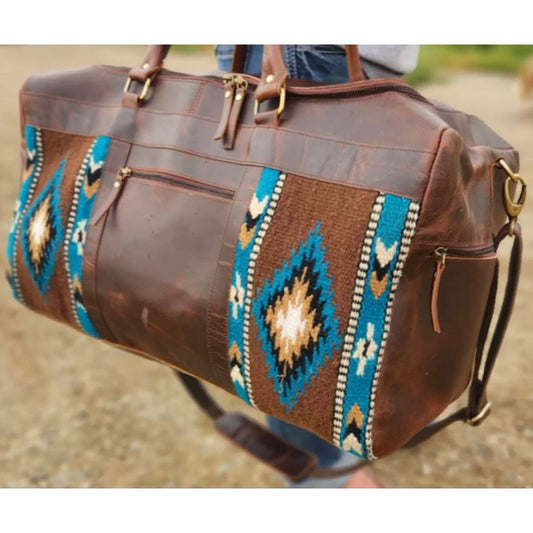 Ranchhand - Steel & Gold Saddle Blanket & Leather Duffel Bag 1211510