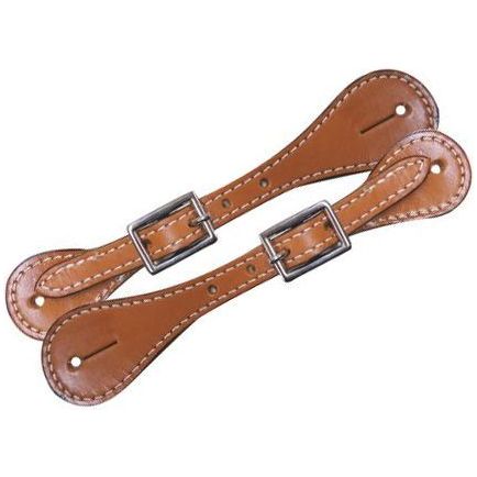 Showman Leather Youth Spur Straps Light Oil