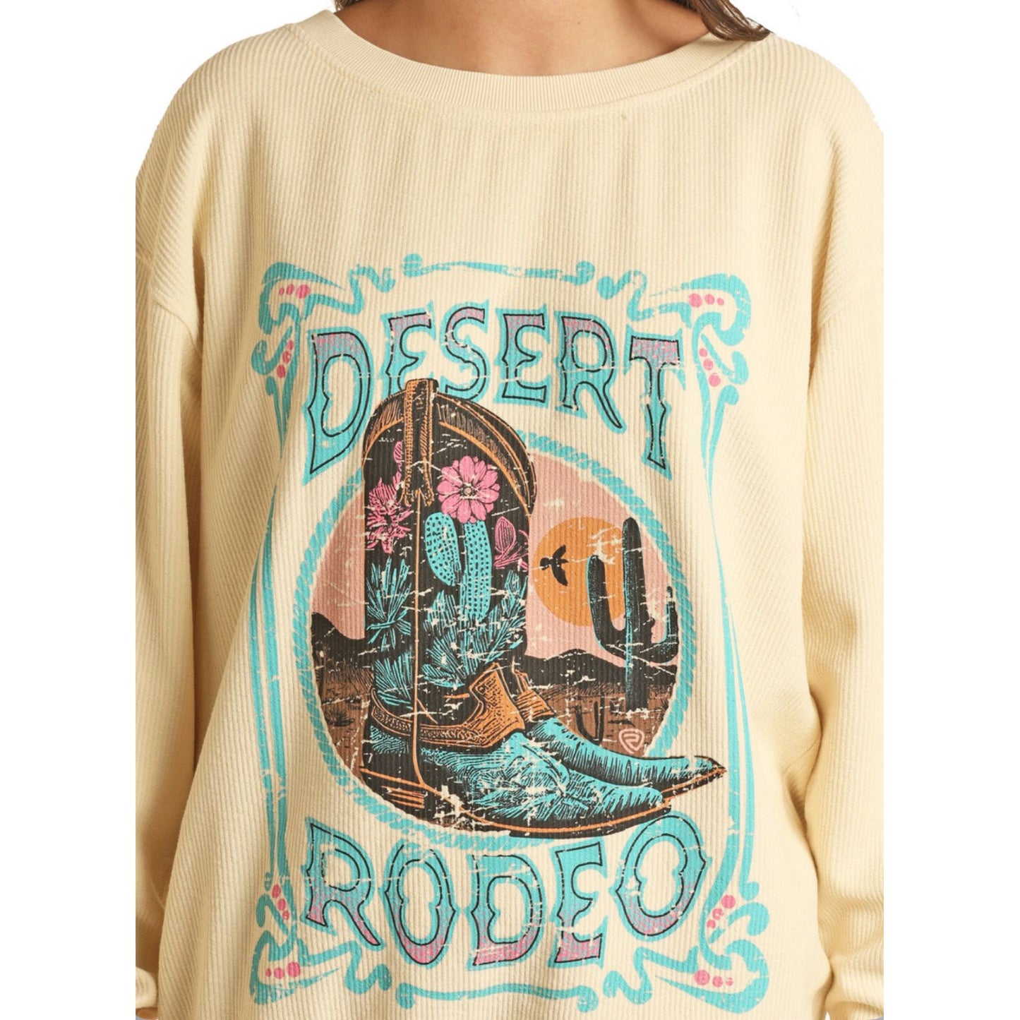 Women's Rock & Roll Eggshell Desert Rodeo Pullover