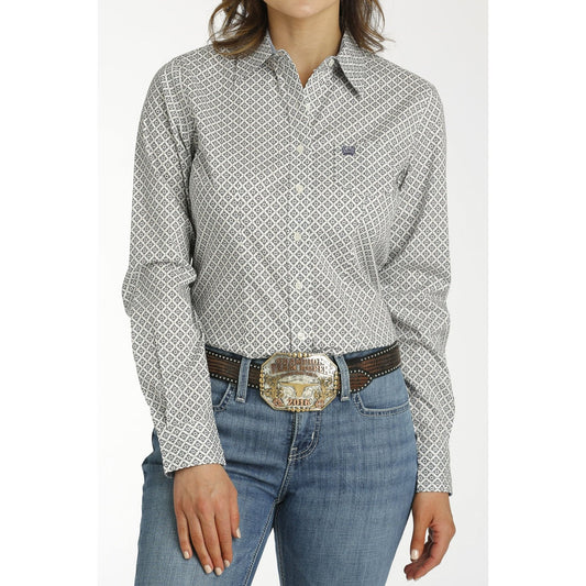 Cinch Women's Long Sleeve Geometric Print Western Shirt